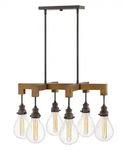 Walmart Hinkley Lighting - Six Light Linear Chandelier - Denton - 6 Light Medium Linear offer