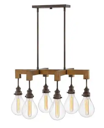 Walmart Hinkley Lighting - Six Light Linear Chandelier - Denton - 6 Light Medium Linear offer