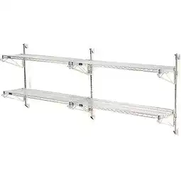 Walmart Global Industrial 34 x 30 x 14 in. Nexel Poly Green Epoxy Wall Mount 2-Shelf Add-On Wire Shelving offer