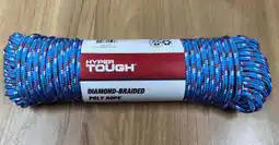 Walmart Hyper Tough Polypropylene Diamond Braided Rope, 1/4 Diameter x 100' Length, Blue 1 Each offer