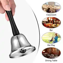 Walmart acdanc VABNEER Hand Bell Metal Tea Bell Service Bell School Small Hand Bell for AdultsSilver offer