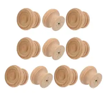 Walmart 10 Pcs Kitchen Handles Wooden Door for Dresser Furniture Elegant Knobs offer