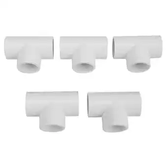 Walmart 20mm PVC Tee 3 Way Water Pipe Tube Adapter Connectors White 5 Pcs PVC 1871 offer