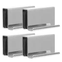 Walmart 4 Pcs Glass Door Handle Cabinet Supply Edge Pulls for Cabinets Handles Silver offer