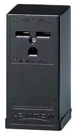 Walmart Leviton 30A Surface Mount Black 6-30R Power Outlet offer