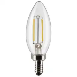 Walmart Satco 3 Watt B11 LED - Clear - Candelabra base - 90 CRI - 2700K - 120 Volt offer