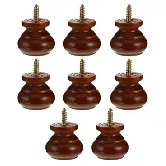 Walmart 8 Pcs Solid Wood Handle Door Handles Cabinet Jewelry Drawer Pulls Brown offer