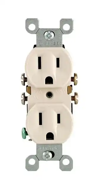 Walmart Leviton 15 amps 125 volt Light Almond Outlet 5-15R 10 pk offer