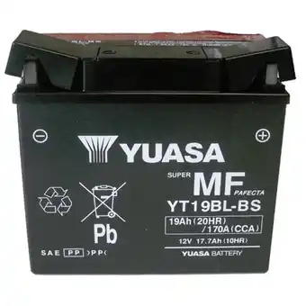 Walmart Yuasa Battery YUAM6219BL High Performance Maintenance Free Battery - YT19BL-BS offer