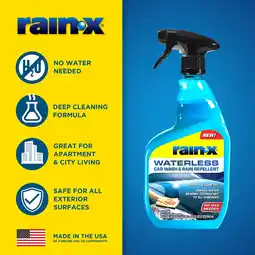 Walmart Rain-x Waterless Car Wash & Rain Repellent 32 fl oz, - 620100W offer