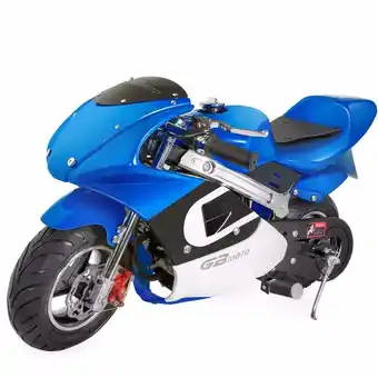 Walmart XtremepowerUS 40cc Kids Pocket Bike 4-Stroke EPA Mini Ride-On Pocket Bike Seat, Blue offer