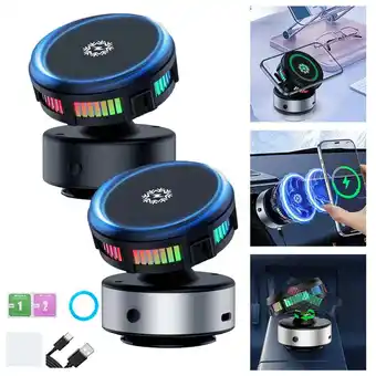 Walmart Diluopei 360° Rotatable Car Magnetic Phone Holder Electric Vacuum Cooling Stand Black offer