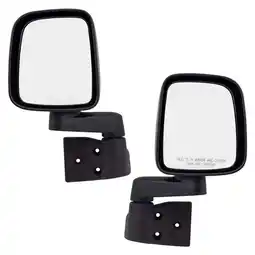 Walmart Brock Textured Manual Mirror Set for Jeep Wrangler 03 to 06, Black offer