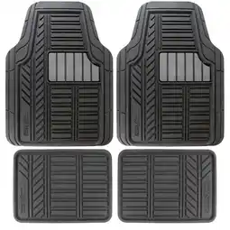 Walmart Goodyear 4-Piece Universal Custom Fit All Weather Protection Rubber Floor Mats – Black offer