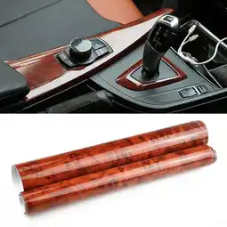 Walmart Waterproof Walnut Wood Grain Vinyl Wrap Car Stickers Roll Film Decor 30*100cm UK offer