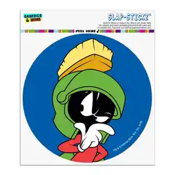 Walmart Looney Tunes Marvin The Martian Automotive Car Window Locker Circle Bumper Sticker offer