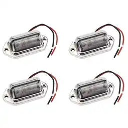 Walmart 4X 12-24V 6 LED Number License Plate Light Boat Deck Walkway Step Lamp RV Trailer offer