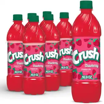 Walmart Crush Caffeine Free Strawberry Soda Pop, 16.9 fl oz, 6 Pack Bottles offer