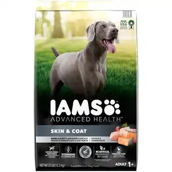 Walmart Iams Advanced Health Skin & Coat Chicken And Salmon Recipe Adult Dry Dog Food, 27 Lb Bag offer