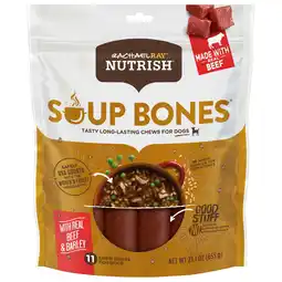 Walmart Rachael Ray Nutrish Soup Bones with Real Beef & Barley, 11 Dry Dog Chews offer