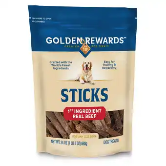 Walmart Golden Rewards Dry Beef Stick Dog Treats, 24 oz Bag offer