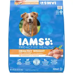 Walmart IAMS Healthy Weight Control Real Chicken Flavor Dry Dog Food for Adult Dog, 29.1 lb. Bag offer