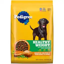 Walmart Pedigree Healthy Weight Adult Dry Dog Food Roasted Chicken & Vegetable Flavor Dog Kibble, 14 Lb Bag offer