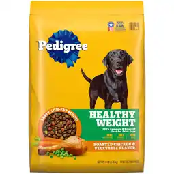 Walmart Pedigree Healthy Weight Adult Dry Dog Food Roasted Chicken & Vegetable Flavor Dog Kibble, 14 Lb Bag offer