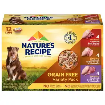 Walmart Natures Recipe Grain Free Variety Pack Wet Dog Food, 2.75 oz. Cup, 12 Count offer