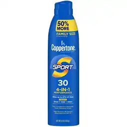 Walmart Coppertone Sport Sunscreen Spray, SPF 30 Spray Sunscreen, 8.3 Oz offer