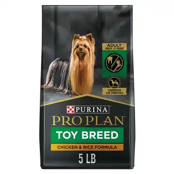 Walmart Purina Pro Plan Toy Breed Dog Food With Probiotics for Dogs, Chicken & Rice Formula, 5 lb. Bag offer