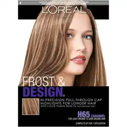 Walmart L'Oreal Paris Frost and Design Cap Hair Highlights For Long Hair, H65 Caramel, 1 kit offer