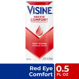 Walmart Visine Red Eye Comfort Redness Relief Eye Drops, 0.5 fl. oz offer