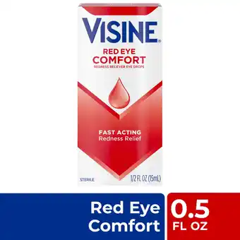 Walmart Visine Red Eye Comfort Redness Relief Eye Drops, 0.5 fl. oz offer