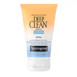 Walmart Neutrogena Deep Clean Gentle Facial Scrub, Oil free Cleanser 4.2 fl. oz offer