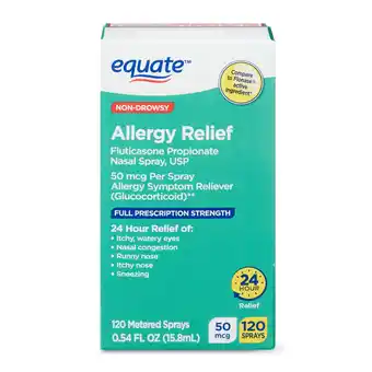 Walmart Equate Non-Drowsy Allergy Relief Nasal Spray, 15.8 ml offer