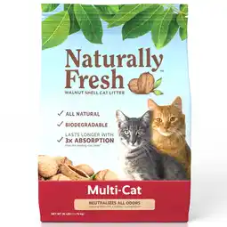 Walmart Naturally Fresh Quick Clumping Multi-Cat Litter, Walnut-Based. 26 lb. Bag offer