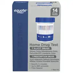 Walmart Equate 14 Panel At-Home Drug Test for 7 Illicit and 7 Prescription Drugs, 1 Urine Test offer