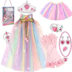 Walmart JoyStone 11 Pieces Princess Dress Up Toys for Toddler Girls 3-6 Years, Pink offer