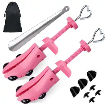 Walmart LANNEY Shoe Stretcher for Women Men 4-Way Shoe Expander Widener, Pink Plastic offer