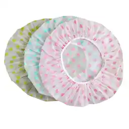 Walmart Komiseup Christmas under $10 Reusable Shower Cap 3-Piece Shower Cap Shower Cap Elastic Shower Cap offer