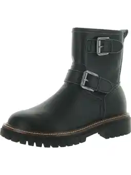 Walmart Mia Womens Florence-L Water-Resistant Lug-Sole Motorcycle Boots offer