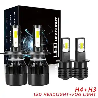 Walmart For Nissan Altima 1993 1994 1995 1996 1997 LED Headlight H4/9003 Hi/Lo+H3 Fog Light Bulbs Kit offer