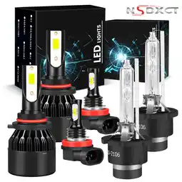 Walmart NSDXCT For Mazda 3 2004-2006 6x 9005 D2S HID/LED Headlight Hi/Lo+H11 Fog Light Bulbs 6000K Combo offer