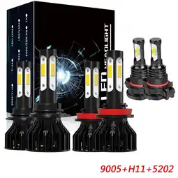 Walmart For Dodge Charger 2011 2012 2013 2014 LED Headlight 9005 H11 Hi/Lo+5202/H16 Fog Light Bulbs Kit 6x offer