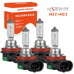 Walmart NSDXCT For Nissan Maxima 2016 2017 2018 Halogen Headlight Bulbs H11 High Beam and H11 Low Beam 4pc offer