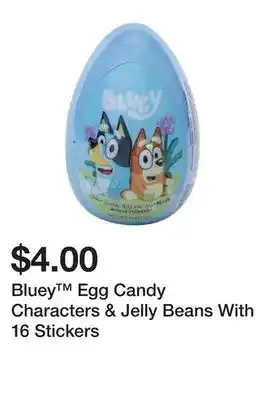 Five Below Bluey Egg Candy Characters & Jelly Beans With 16 Stickers offer