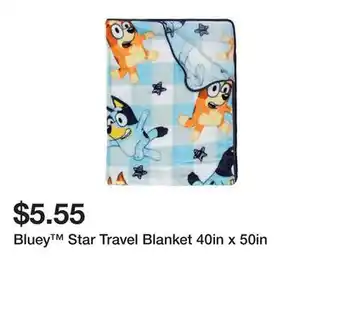 Five Below Bluey Star Travel Blanket 40in x 50in offer