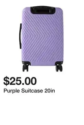 Five Below Purple Suitcase 20in offer