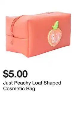 Five Below Just Peachy Loaf Shaped Cosmetic Bag offer